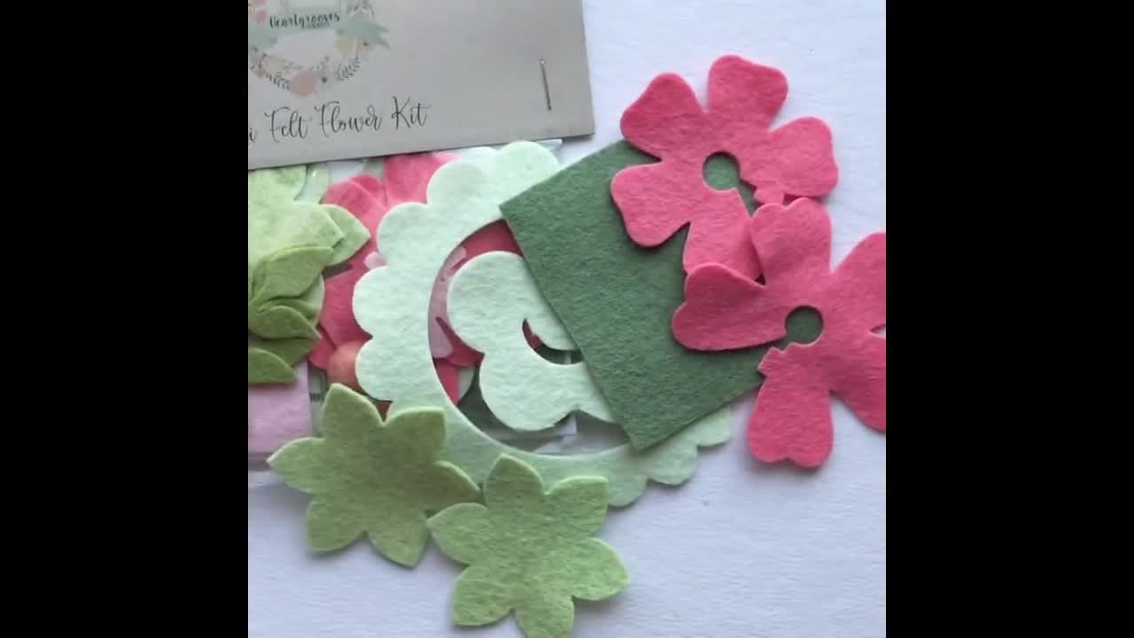 Felt Flowers and Leaves, Create Your Flowers, Rolled Flowers for Crafts  Embellishments, Felt Flower Making 