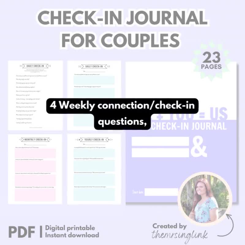 Printable Relationship Check-In Journal - Thriving Good Life
