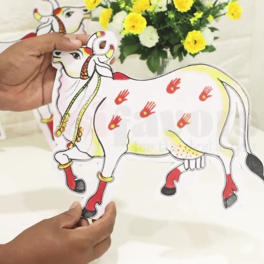 How to Draw Mattu Pongal Cow//How to Decorate Mattu Pongal Cow//Mattu Pongal  Cow Drawing Easy Steps - YouTube