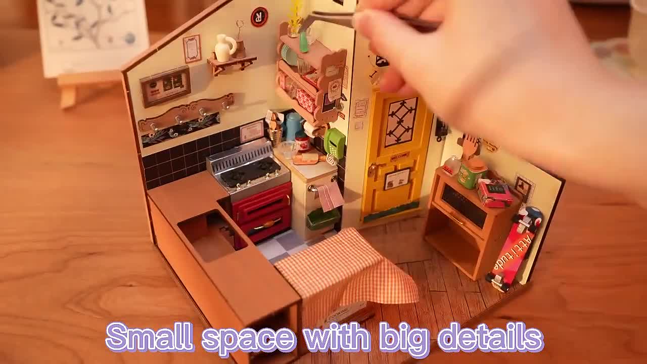 Rolife Casa delle Bambole Kit Modello Natale per Adulti da Costruire Puzzle 3D in Legno Miniatura Decorazione da Parete Regalo