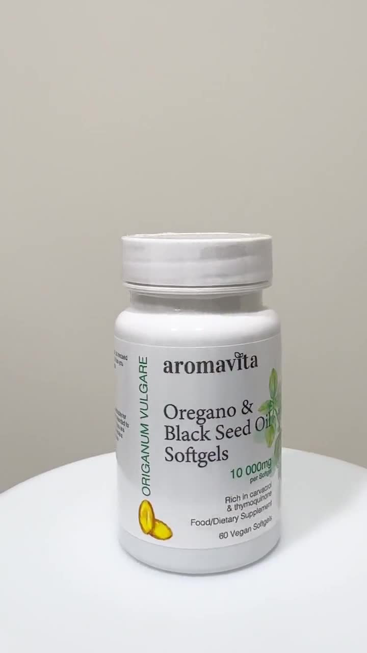 Oregano & Black Seed Oil Softgels – 10.000mg Carvacrol 375mg Thymoquinone