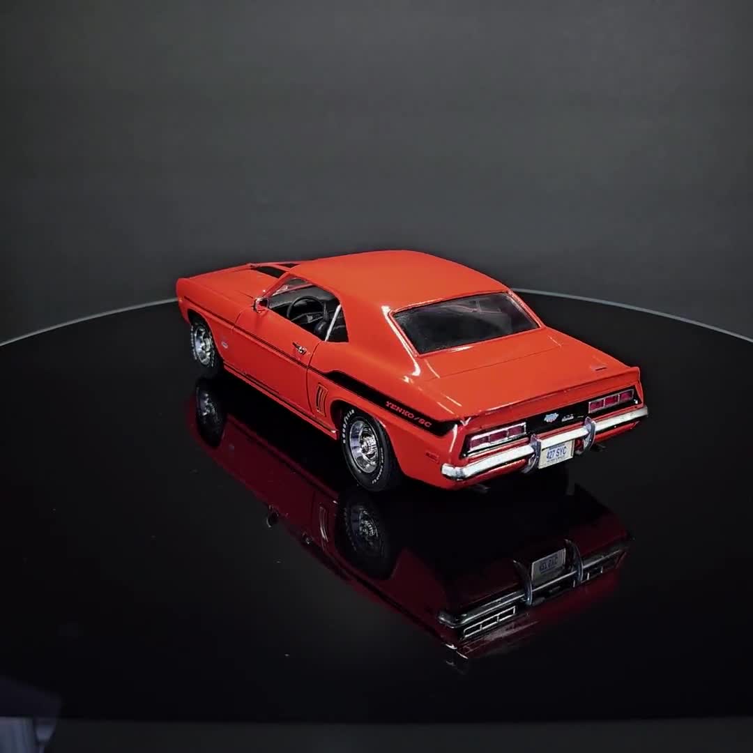 1969 Chevy Camaro 1/18 Scale ERTL Model - Orange With Black Top