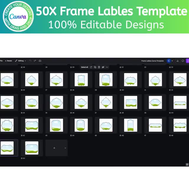 Classic Frames Bundle Template, Canva Editable Label Border, Decorative Label, Banner & Curvy, Vintage Frame Borders, Instant Download video poster