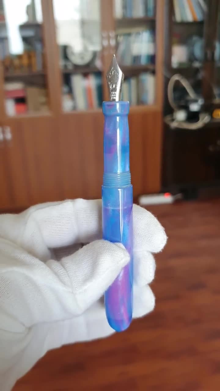 Handmade Resin Fountain Pen (with a Schmidt nib). video poster