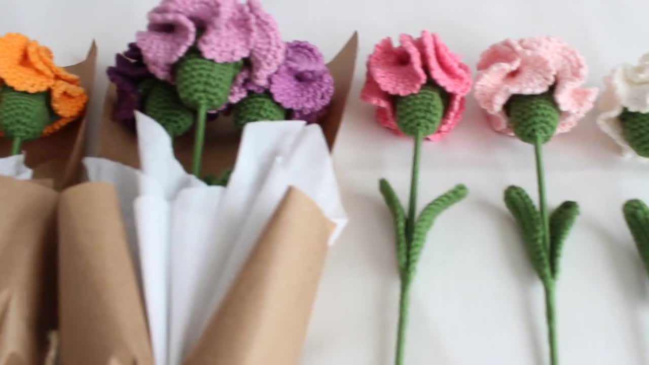 cómo ENVOLVER RAMO de flores TEJIDAS con PAPEL COREANO 