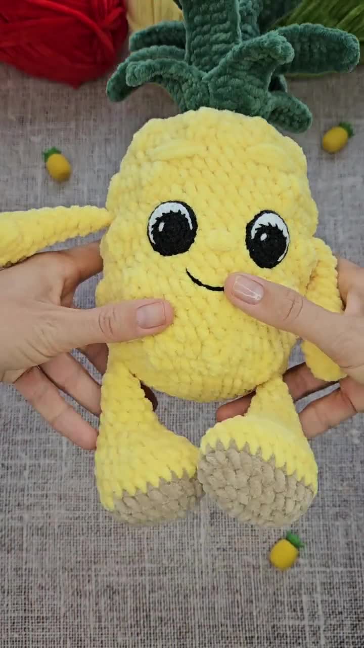 Poupée Ananas Crochetée Main - Cadeau Soutien Émotionnel - Symbole Positivité - Offre Spéciale Petite Amie