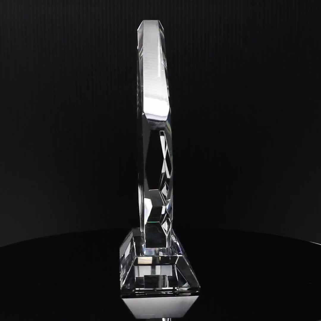 Elegant Essence Diamond Crystal Customized Recognition Award w/ Text - Trophy Partner Custom Awards