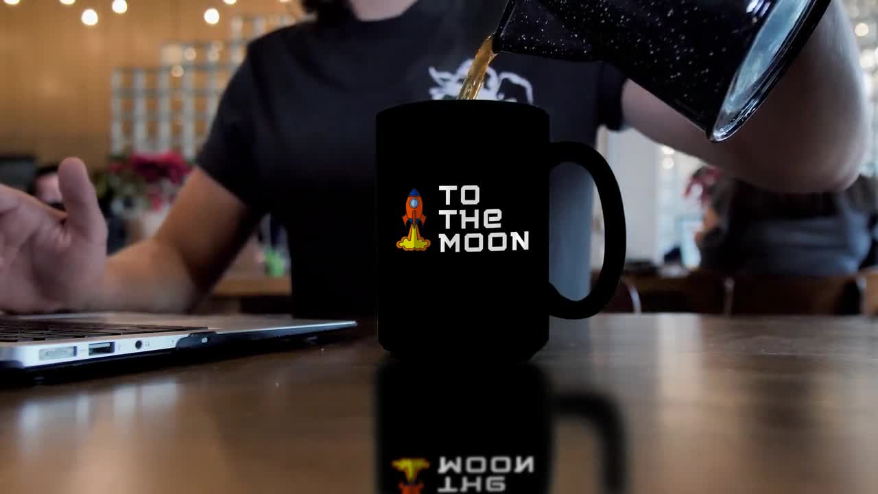 Funny Crypto Gift Mug, To The Moon Black Coffee Mug, 15oz Premium Quality  Gift Idea, Christmas Gift Ideas, Funny For Trader