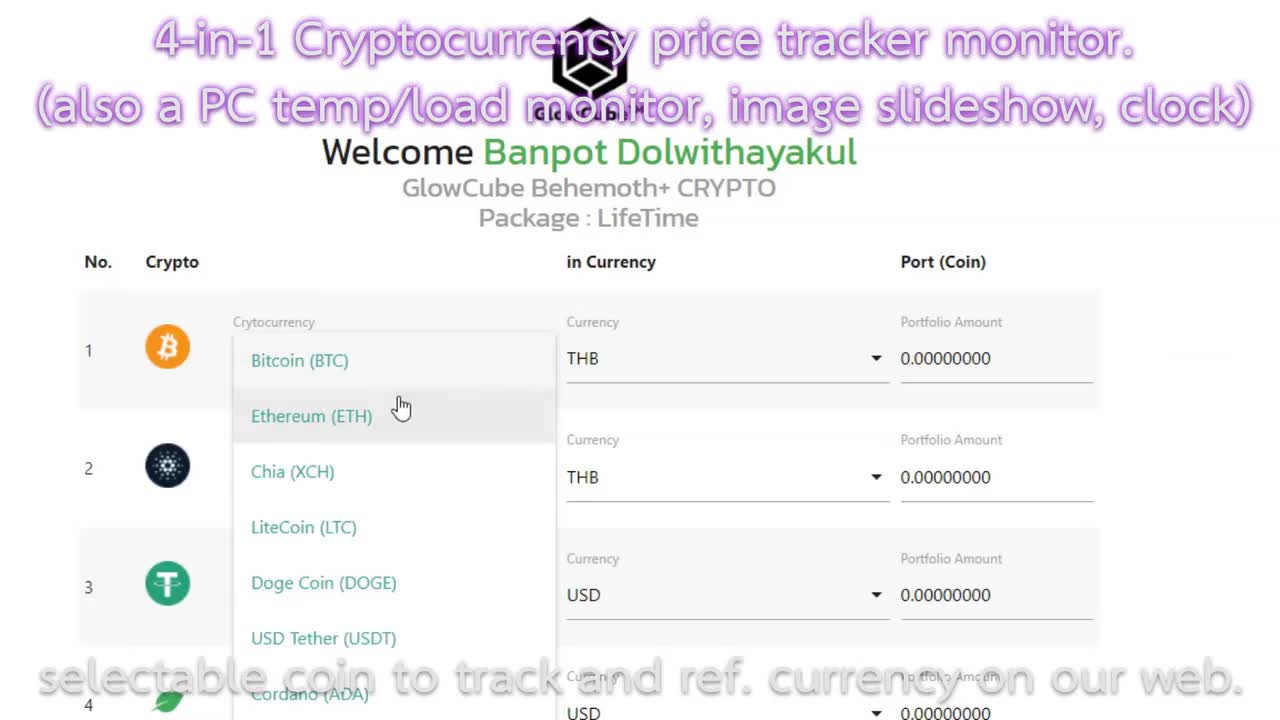 New 2023 4-in-1 WiFi crypto, gold, silver price USB monitor, CPU GPU load  temp fps clock and sd card image slideshow custom 3D printed case.