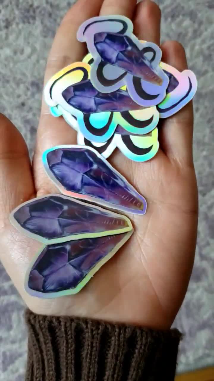 Holographic Dark Crystal Sticker - 10 Pack - Holo Decal