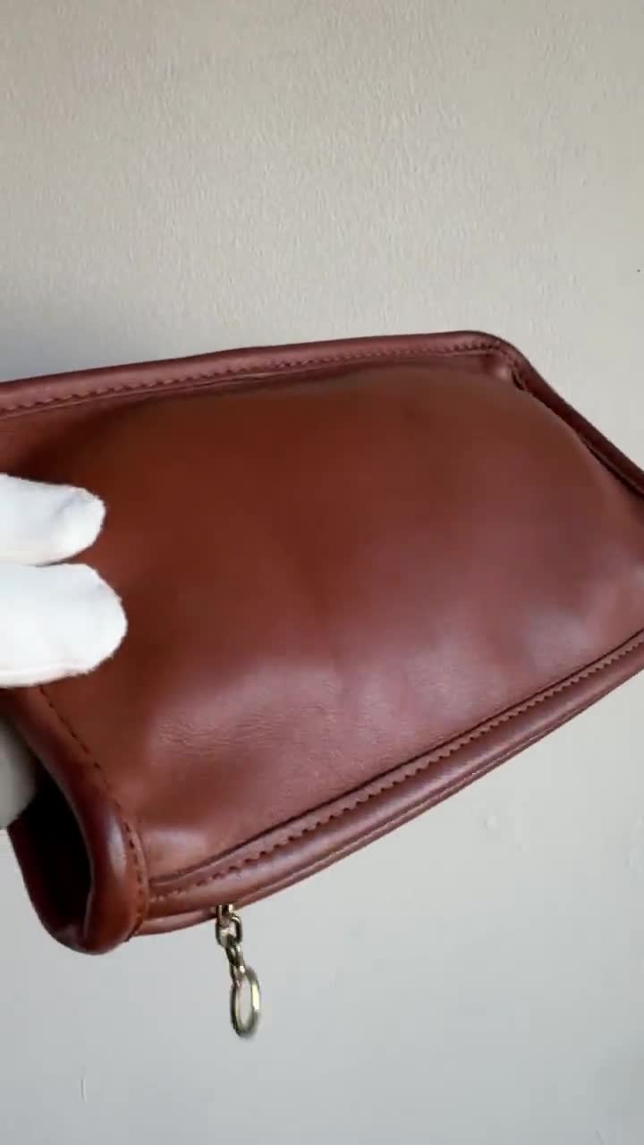 Vintage Coach New York Chunky Case Leather Makeup Kit Pouch