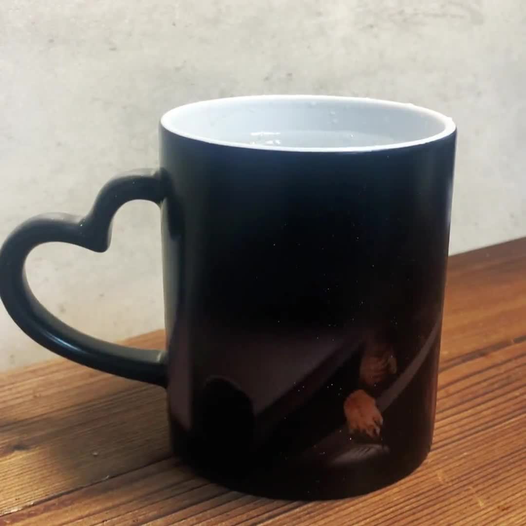 Taza mágica personalizada sensible al calor que cambia de color con cielo  estrellado, taza de café personalizada con nombre de foto, taza