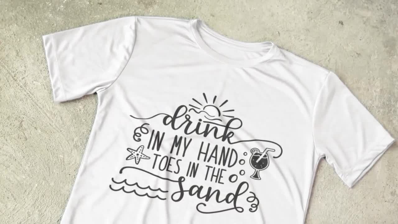 Drink in My Hand Toes in the Sand Decal Alcohol Decal Party Decal