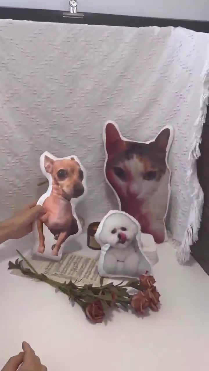 Custom Pet Pillow Dog Throw Pillow Best Gifts Pet Shaped Pillow 3D Pillow  by Pet Photo Pet Cat Pillow Custom Personalized Pet Pillow 
