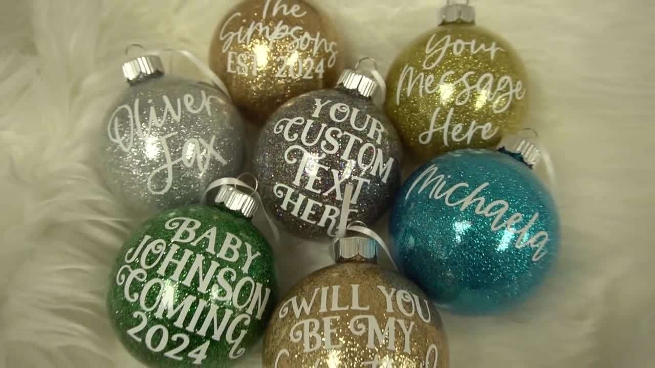 ORT Ornaments fill With Your Own Threads : Empty Personalized 2023 or 2024  Christmas Ball 