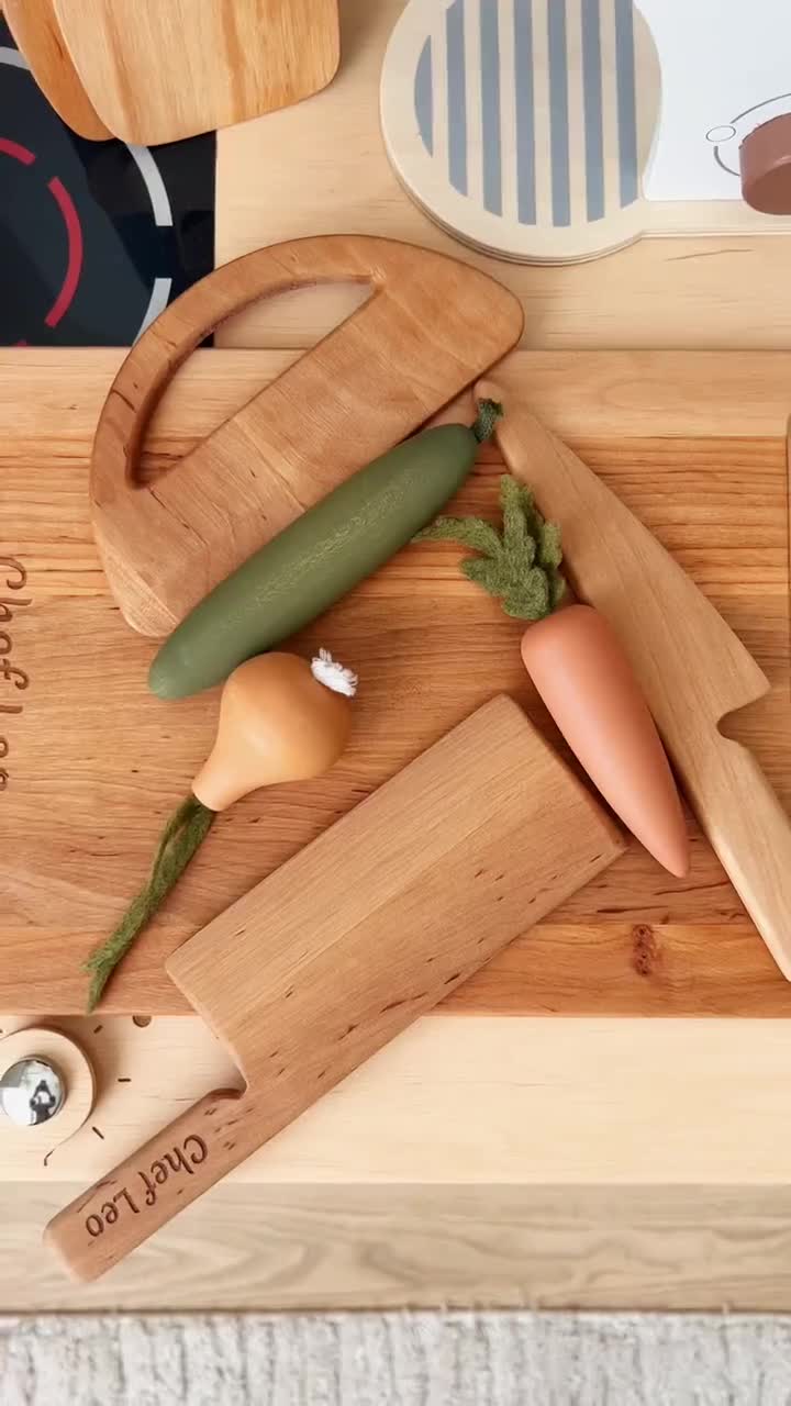 Cuchillos Montessori Niños Juego 30 Piezas Cuchillos Cocina Niños Montessori | Incluye Tablas, Moldes, Delantales | Para Edades 2-8 Años Cuchillos Niños Montessori