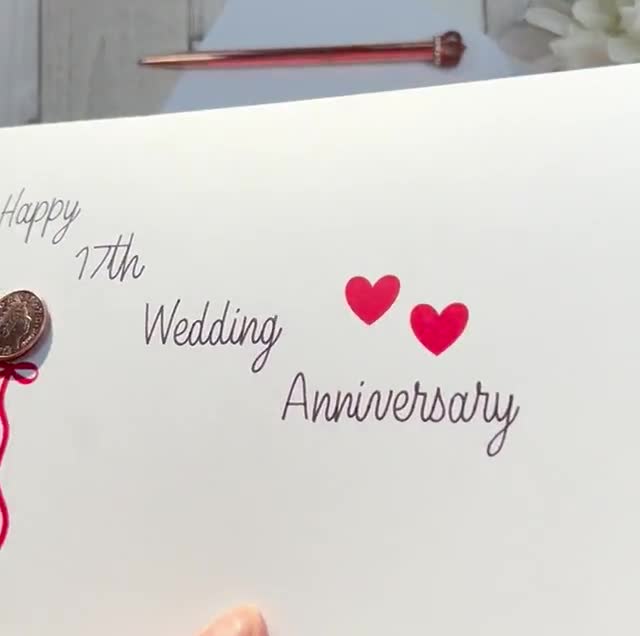17th Anniversary Card - Etsy
