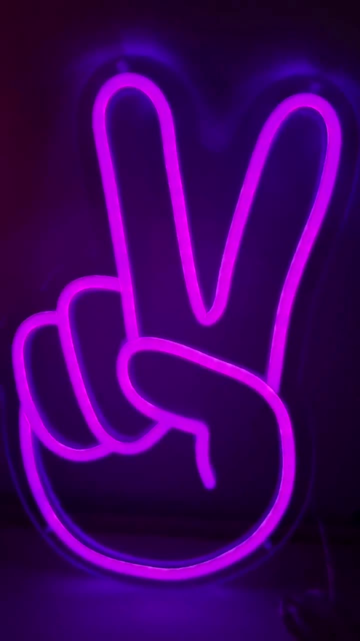世界平和 PEACE ネオン管　インテリア 楽天市場】ネオン ピースマークピース ぴーす 平和 peace