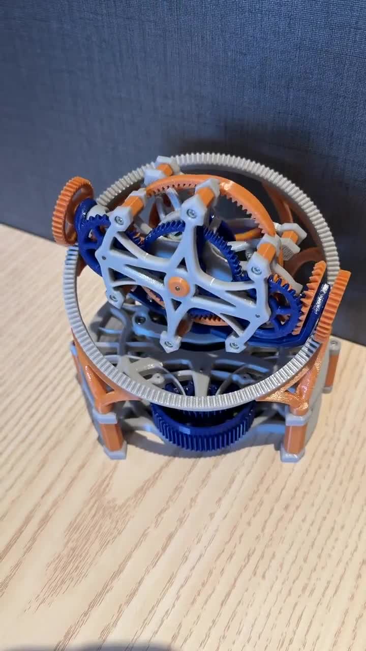 3D Printed Three-axis Tourbillon Model, Mechanical Watch Movement
