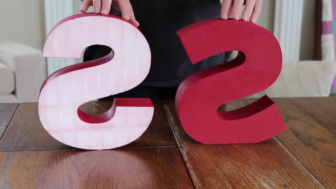 1 Thick Painted Foam Letters and Numbers Large Foam Letter Large