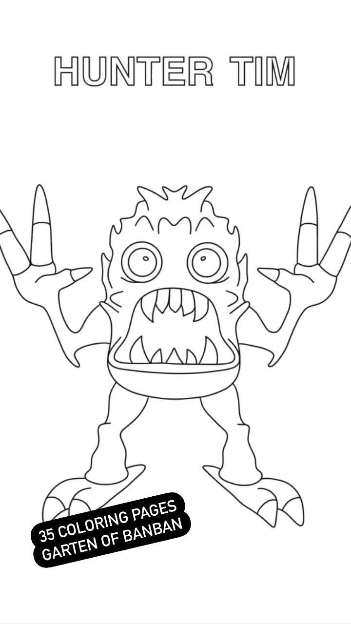 Garten Of Banban Chapter 4 New Coloring pages / Color All New Monsters /  New Best Version! -  in 2023