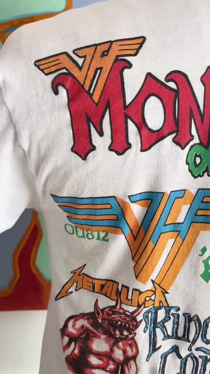 True Vintage 1988 Monsters of Rock Van Halen Metallica White Tour