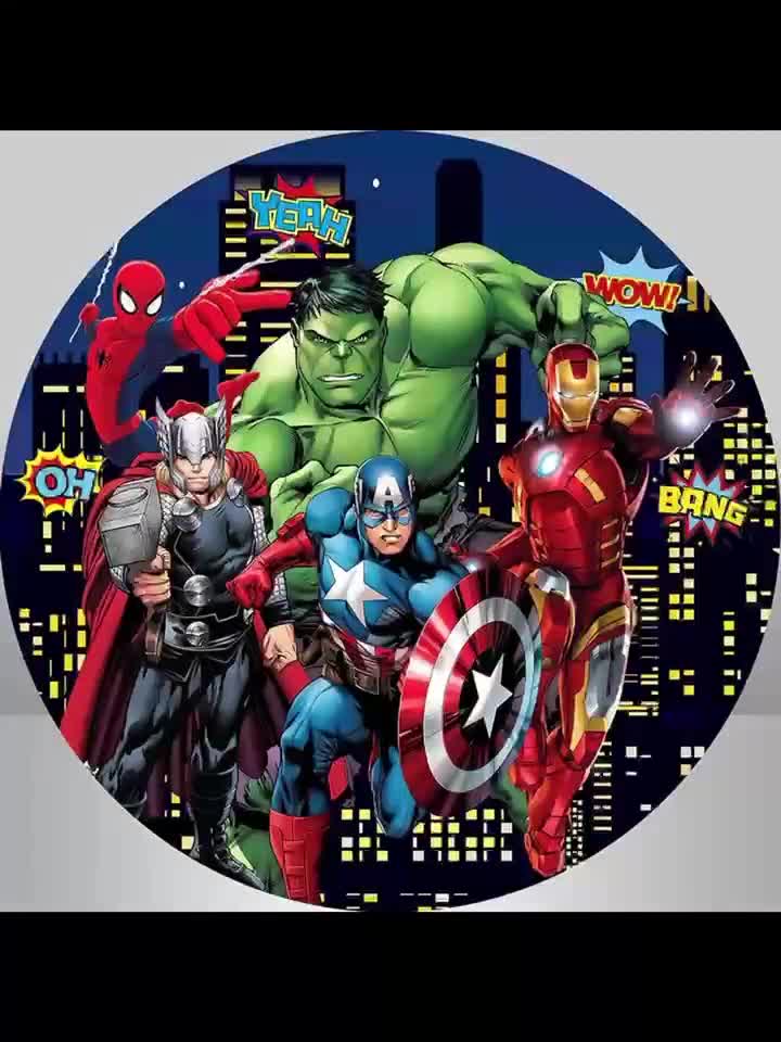 Minnie Mouse Round Backdrop: Pink Birthday Party Cover video poster