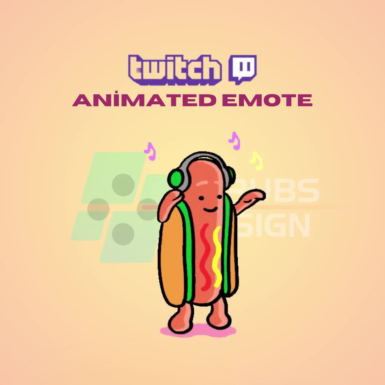 Animated Twitch Emote, Dancing Hotdog Emote, Food Emote, Music Emote, Cute  Emote, For Streamers-Instant Download/Ready to Use (transparent)