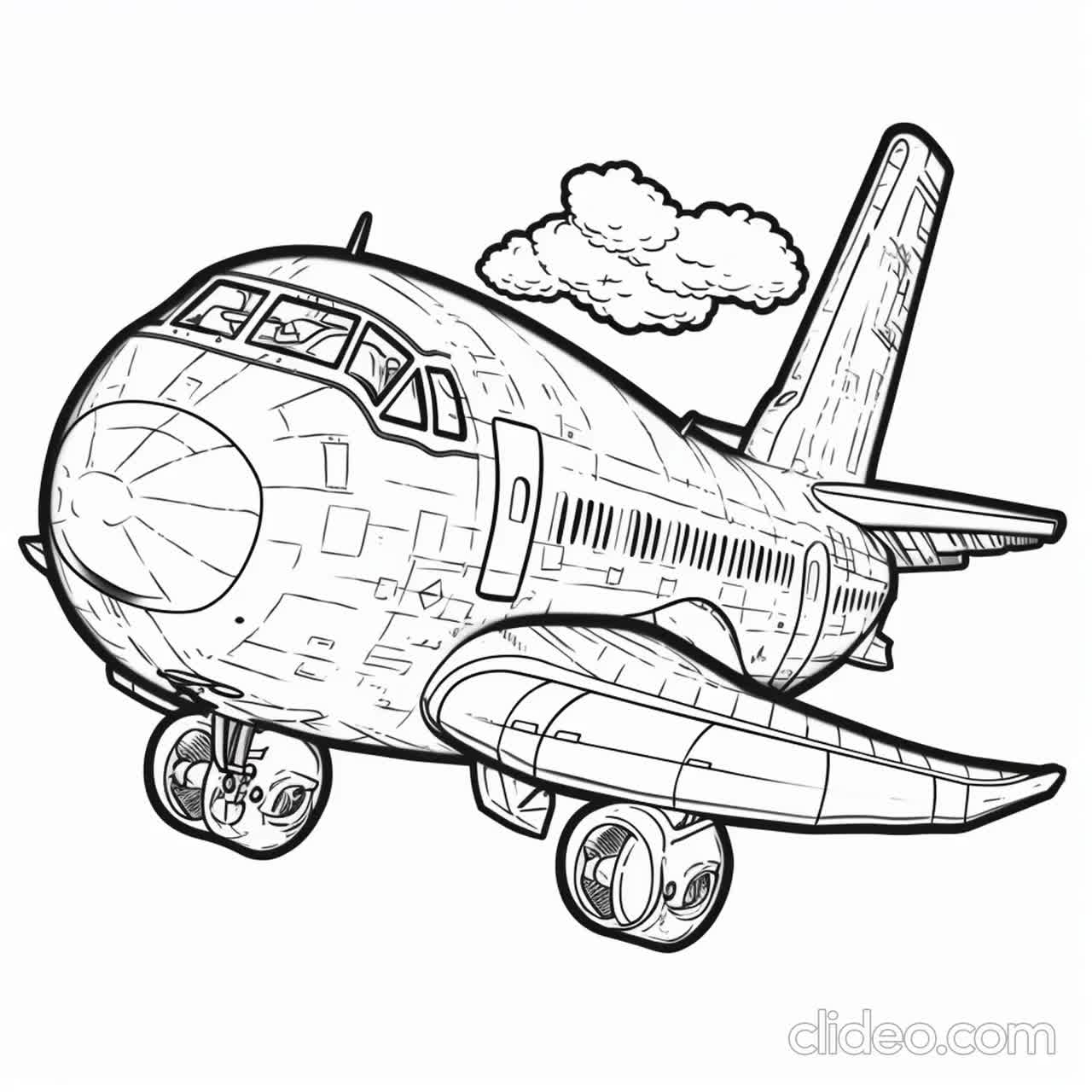 Coloring Book for Kids: Airplane Coloring Book for Kids: Amazing