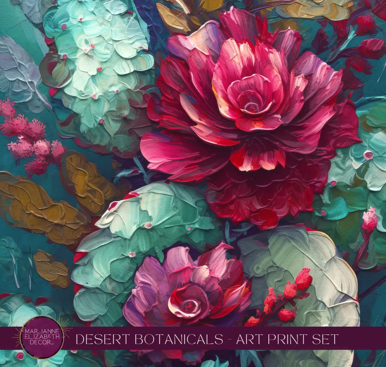 Dark Bold Desert Botanical Floral Maximalism 3-image Printed Set: Moody  Jewel Tone Botany, Beautiful Flower Wall Decor ART PRINTS -  Canada