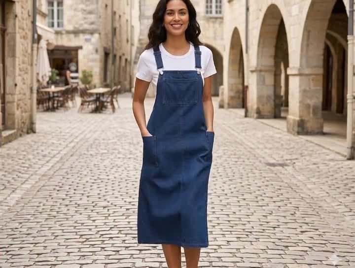 denim pinafore dress style Whistles Denim Pinafore Dress Denim Size 10