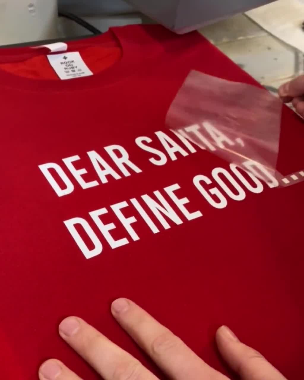 Dear Santa Define Good Slogan Christmas Sweatshirt For Christmas Jumper Day