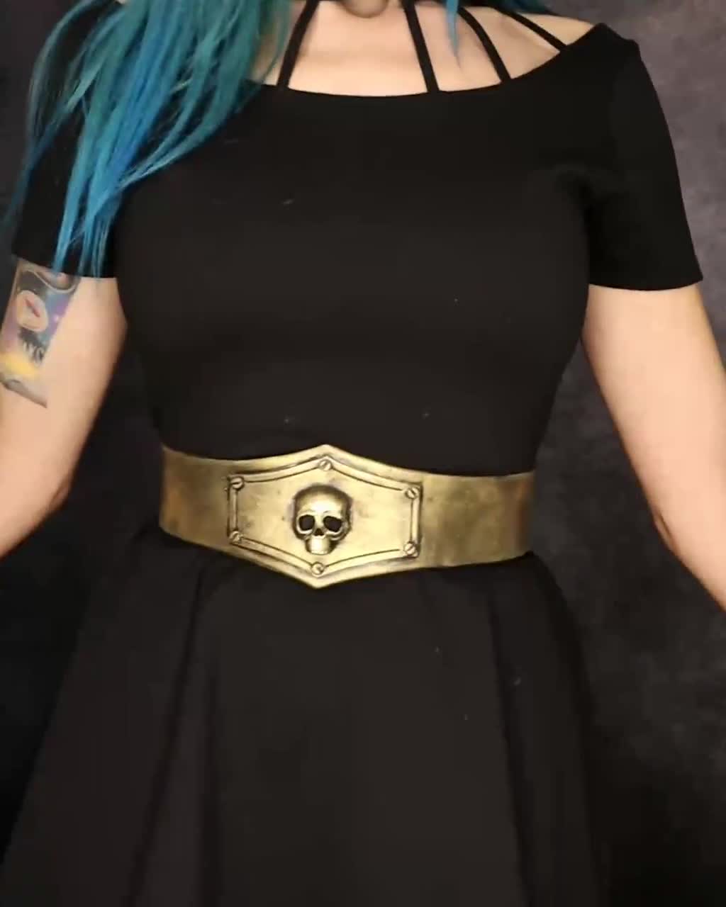 Steampunk/gothic Waist Belt With Skull. Perfect for Fantasy / Steampunk / Post  Apocalyptic Costume, Cosplay or Larp. Fake Metal 