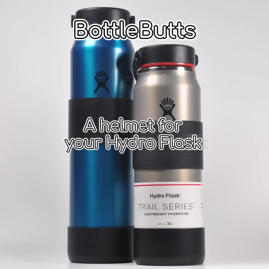 BottleButts™ BLACK Silicone Boot for Hydro Flask Lightweight Trail Series  32oz/40oz