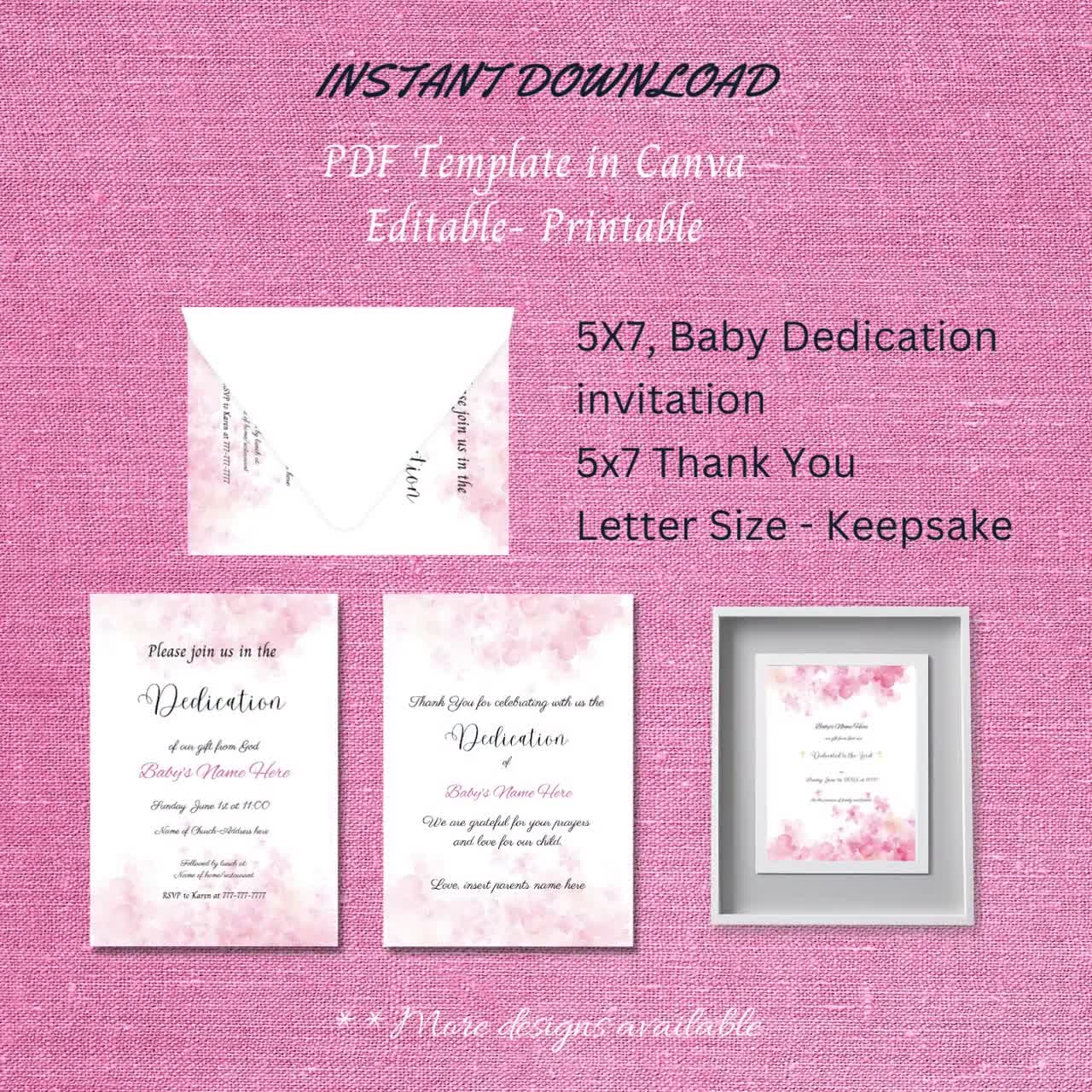 Modèle De Carte D'invitation de Dédicace de Bébé