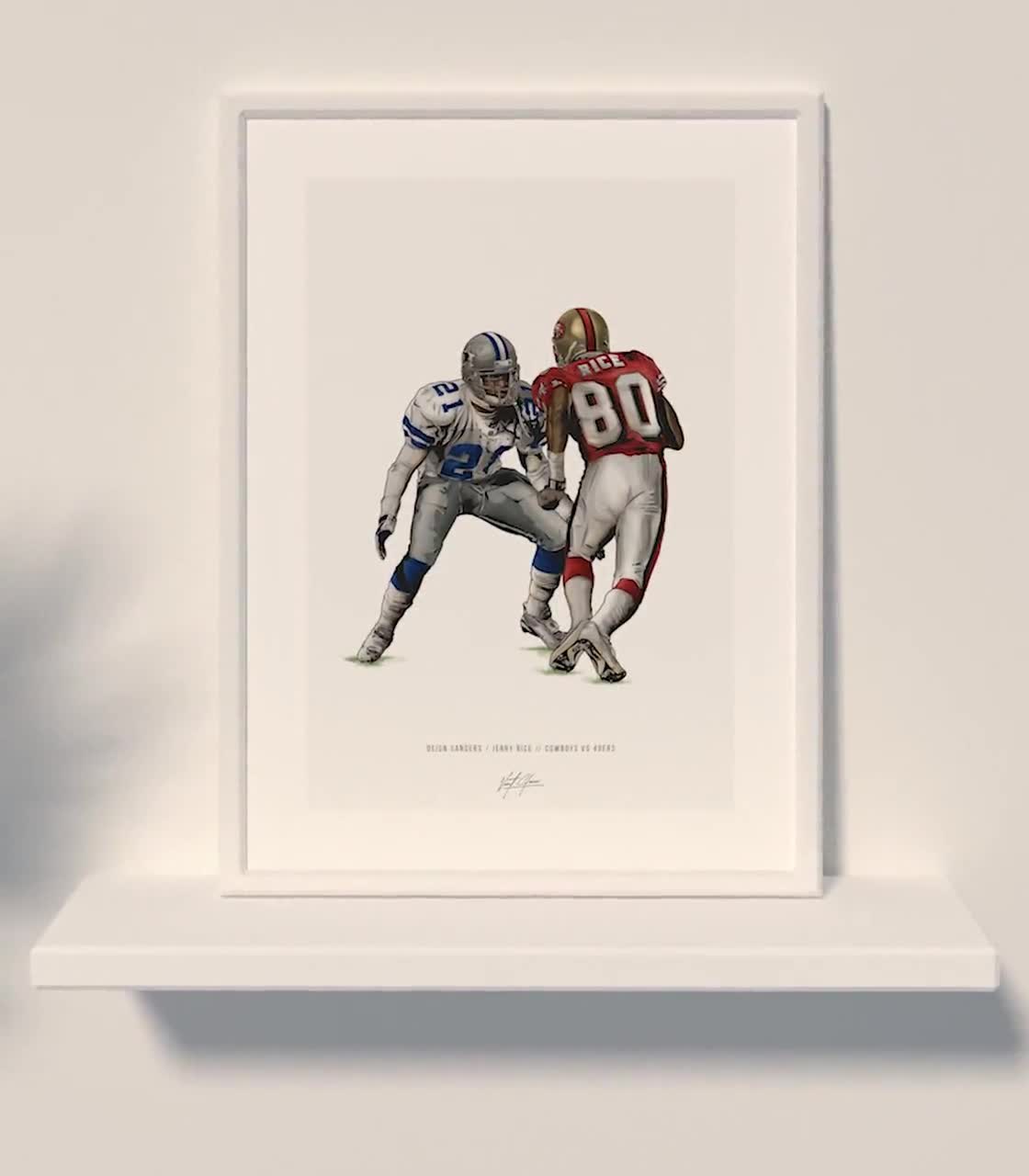 Jerry Rice Poster - football tribute art print - MojoHand - Everything  Blues™