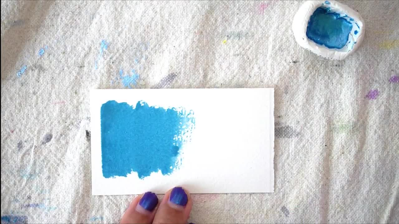 Metallic Blue, Handmade Watercolor Paints, Painters, Caligraphy