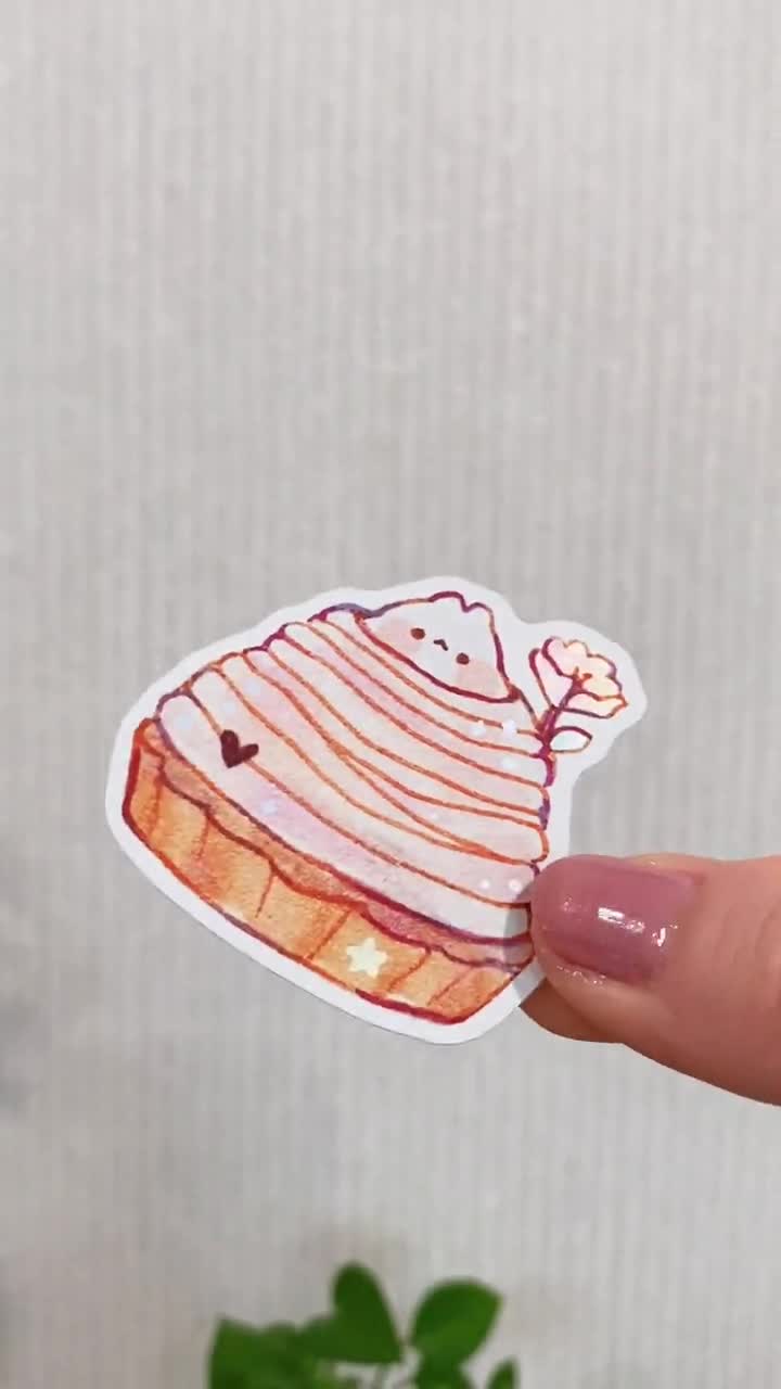 Cute Animal Desserts 4 Stickers/ Matte/ Holographic/ Die Cut Stickers/  Laptop Stickers/ Cute Stickers/ Vinyl Stickers/ Journal/ Bottle/ Art -   Denmark