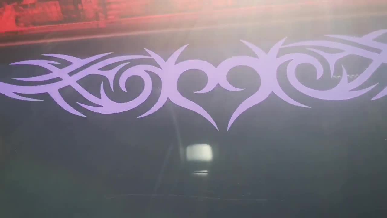 Voroly Eagle Claw Car Stickers - 2PC Black Race Flag Mirror Decals