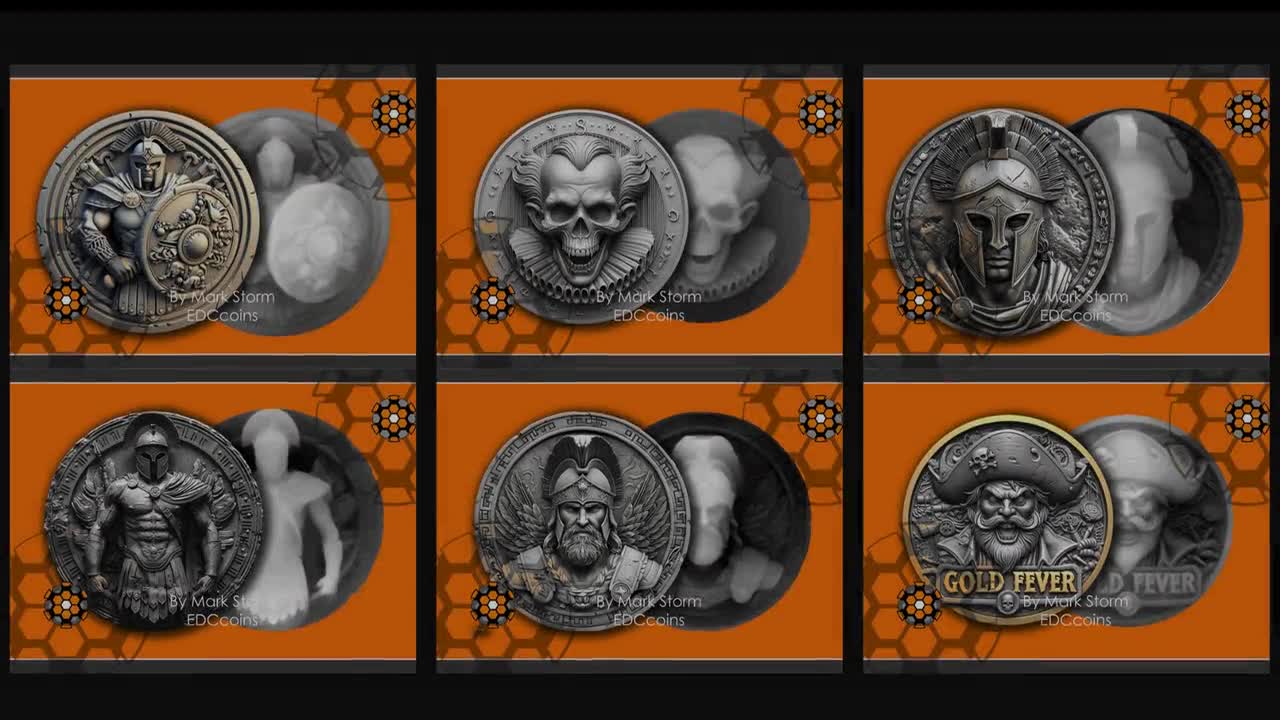 3Dレーザー彫刻用ハイトマップスカラベ甲虫のお守り | 永遠の命のシンボルコイン | LightburnとEZCAD用の高品質DIY画像