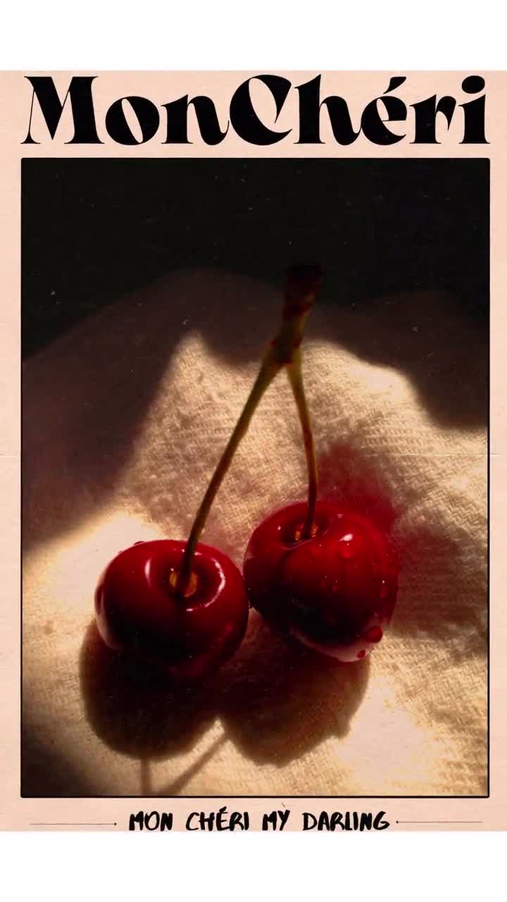 Retro Cherry Print: 70s Psychedelic Kitchen Wall Art (digital