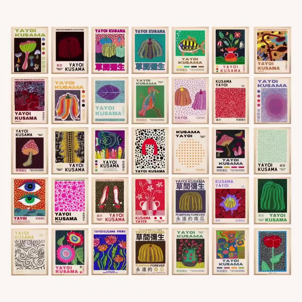 Set of 2 Groovy Funky Wall Art, 90's Aestetic Poster, Cherry
