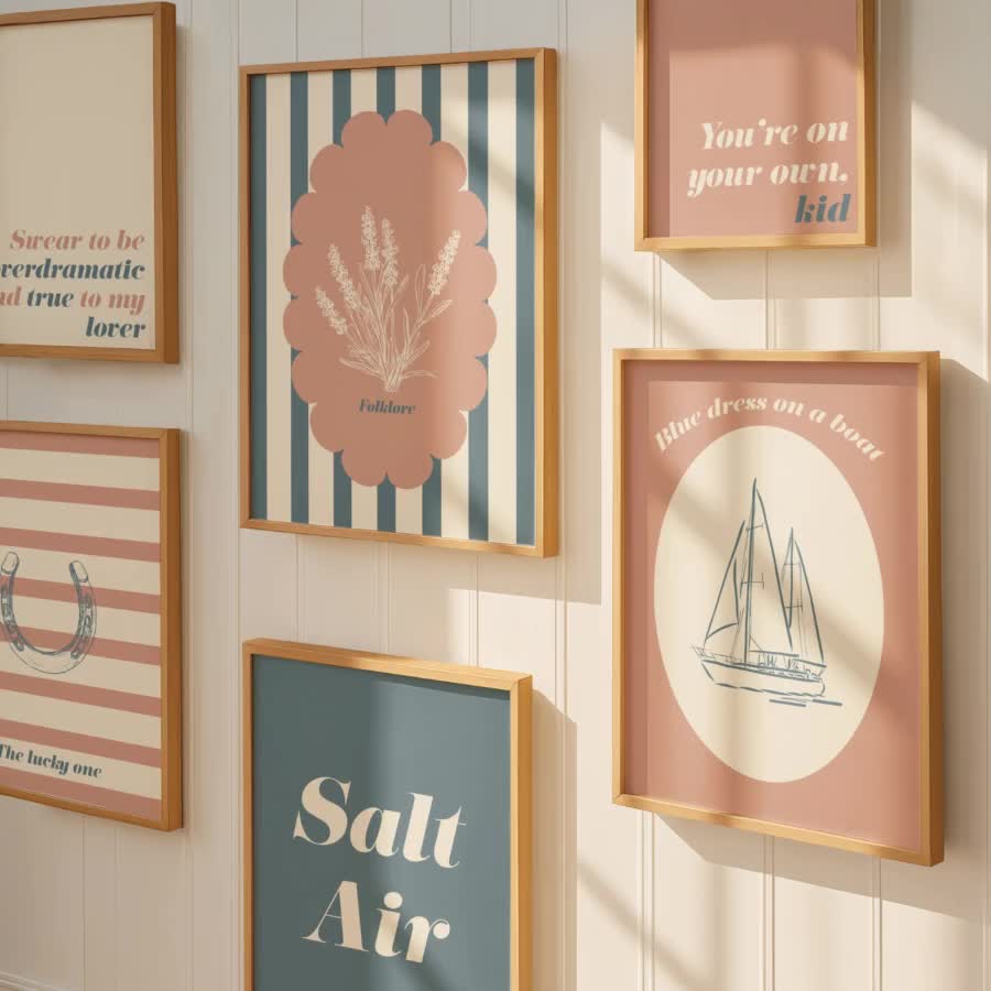 Taylor Print | Set of 6 Digital Prints | Coastal aesthetic Home Decor