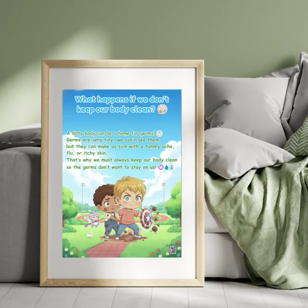 Kids Personal Hygiene Posters – Digital Download, Educational Wall Art, Printable PDF | Ukhoyya Kids Design video poster