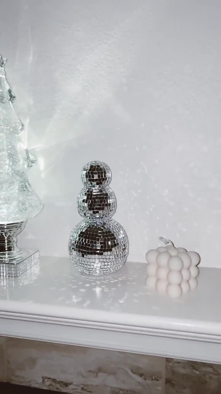 DIY Disco Ball Snowman - A Bubbly Life