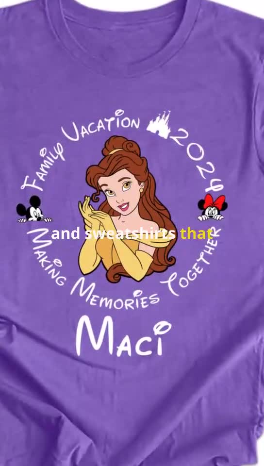 Camisetas personalizadas de vacaciones familiares de Disney 2026, camisetas con personajes a juego, camisetas de viaje a Disneyworld video poster