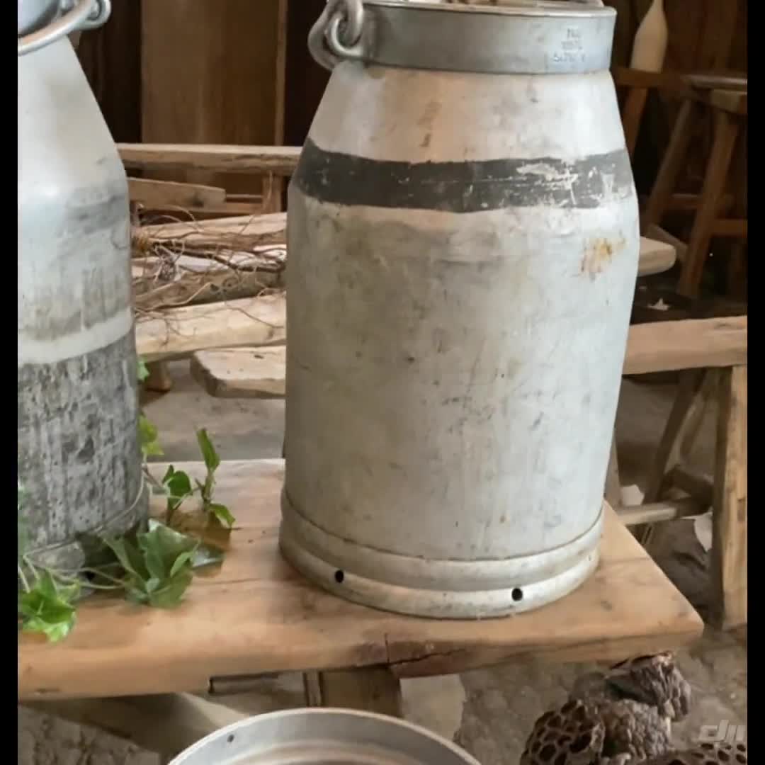 Vintage Milk Churn | Large Galvanised Farmhouse Decor | Rustic Vintage Milk Churn | Large Galvanised Farmhouse Decor | Rustic