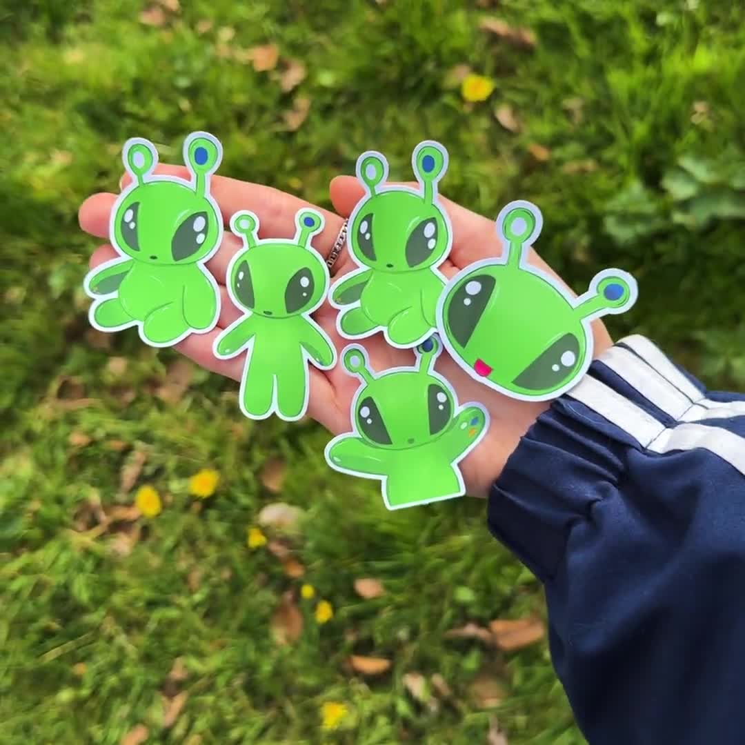 Aftonsparv Alien Sticker Set | IKEA Plushie Inspired Kawaii Alien