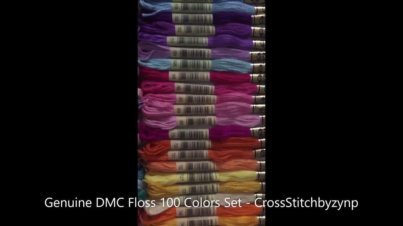 DMC Embroidery Floss Assortment 100 Colors. Genuine Made in France