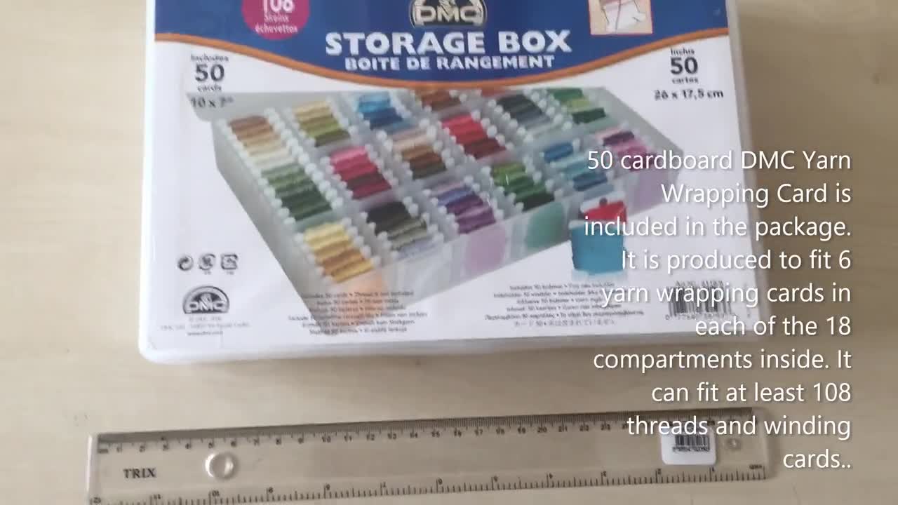 DMC Thread Storage Box With Free Embroidery Thread Bobbins 50